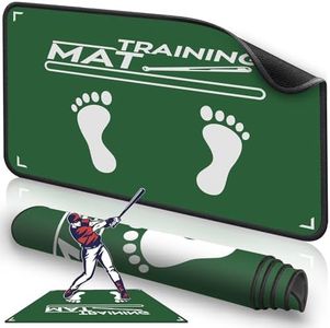 2F22E Baseball Hitting Mat,Outdoor Portable Batting Cage Mat,35.4 * 23.6 Inch Baseball and Softball Batter Stance Training Mat for improving The Batting Posture of Athletes of All Ages