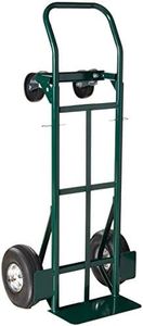 Harper Trucks 700 lb Capacity Super-Steel Convertible Hand Truck, Dual Purpose 2 Wheel Dolly and 4 Wheel Cart with 10" Pneumatic Wheels