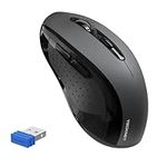 TECKNET Wireless Mouse for Laptop, 2.4G USB Computer Mouse, Cordless Ergonomic Mouse with Nano Receiver & 6 Buttons, 18 Months Battery Life, 2000 DPI Optical Mice for MacBook PC Windows Chromebook