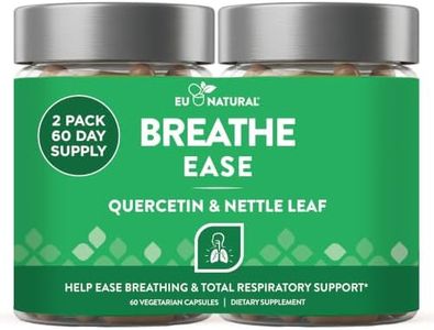 Breathe Inhaler Support Supplement – Sinus, Lungs, Open & Clear Airways – Seasonal Nasal Health, Bronchial Wellness, Healthy Chest – Quercetin, Vitamin D, Bromelain Pills – 120 Vegetarian Capsules