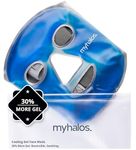 MyHalos Cooling Face Mask -Halo Mask- Hot or Cold Face Ice Pack for Depuffing- Sinusitis Treatment - Great for Stress, Swelling, Migraine or Wisdom Teeth Pain- Gel Face Mask Cold Pack Ice Mask Therapy