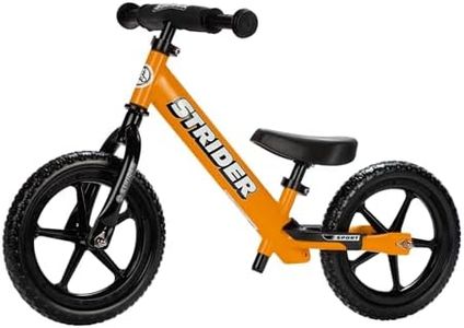Strider - 12 Sport Kids Balance Bike, No Pedal Training Bicycle, Lightweight Frame, Flat-Free Tires, For Toddlers and Children Ages 18 Months to 5 Years Old, Orange