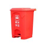 Garbage Cans , Large Sorting Garbage Bins With Lids Wheels Pedals Plastic Garbage Recycling Bins For Indoor Outdoor Commercial Industrial Household Waste Baskets ( Color : Red , Size : 13.2Gallons )