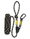 Hunting Safety Rope Lifelines with Prusik Knot and Single Carabiner for Hunter Climbing Tree Stand Lineman’s Rope (30Feet, Single, Reflective)