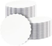 qiqee 6 Inch White Wave Cake Boards