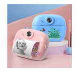 Kids Instant Print Camera with Built-in Printer, Digital Video Camera, One-Button Design, Display Screen, TF Card Slot, USB Charging, Includes Roll Paper and Random Color (Kids-Print-Camera)