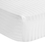 100% Egyptian Cotton 300 Thread Count Fitted Bed Sheets (White, King)