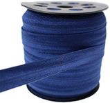 (Navy Blue) - JESEP 40 Yards 5/8" 1.5CM Fold Over Elastic (FOE)-Environmental Band 14 (Navy Blue)