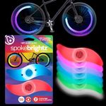 Brightz SpokeBrightz 2-Pack LED Bike Wheel Lights - Color Changing Bike Spoke Light - LED Bike Tire Lights for Kids, Adults, Boys, and Girls - Bicycle Accessories for Riding Bikes at Night