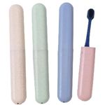 4 Pcs Travel Toothbrush Cases, Portable Travel Toothbrush Holder Case, Toothbrushes Storage Covers Cases Boxes for Travel Camping Business Trip Holiday