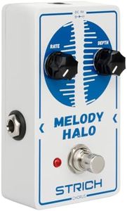 STRICH Chorus Guitar Pedal, Tutti Love Analog Chorus Effect Classic Warm, True Bypass for Electric Guitar, White and Blue, MELODY HALO, White and Blue