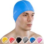 AqtivAqua Swimming Cap for Adults and Kids — Soft and Elastic Spandex with Protective Layer — Ideal for Use in Swimming Pools or Open Water