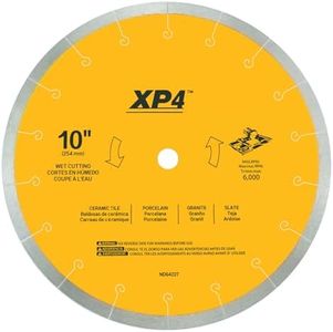 10in Diamond Saw Blade for Tile, Replace for Dewalt DW4764 Diamond Blade, for Tilewet Saw for Stone Cutting, Wet Cutting, Premium Porcelain Tile Blade