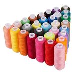 Huney Bee Multicolour Meter Sewing Thread 24 Pcs Basic Color Strong Cotton Polyester Sewing Threads Fast Shade Spools For Machine And Hand Stitching, Tailoring |Multicolor| |Set Of 24Pcs|, 100 Gram