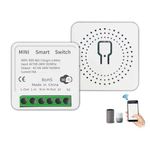 Smart WiFi Light Switch, 16A, Compatible with Alexa & Google Home, Remote Control App, Voice Control, Timer Function, No Hub Required, White