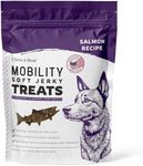 Dog Salmon Jerky Treats for Hip and Joint - 5 oz of Mobility Soft Dog Jerky Treats - Wild Caught Alaskan Salmon Jerky with Turmeric, Glucosamine, Chondroitin, Green Lipped Mussel, and More