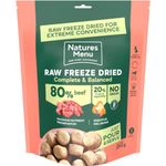 Natures Menu Raw Freeze Dried Dog Food Complete & Balanced 80/20 All Pack Sizes & Flavours (250g x 1, Beef)