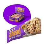 AHEAD Cereal Nut Bars 70% less Sugar* | Chocolate coated Keto Bars 0g added sugar - 12x35g - With Cashew, Pretzel & Dark Chocolate - Gluten Free Keto Snacks for Diabetics