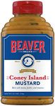 Beaver Coney Island Hot Dog Mustard, 12.5 Ounce Squeeze Bottle (Pack of 6)