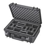 Max MAX430CAM IP67 Rated Waterproof Durable Watertight Equipment Photography with Hard Carry Plastic Case Padded Dividers/Flight Case/Tool Box