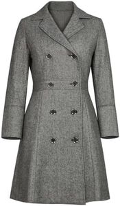 CHIC STAR Womens Wool Herringbone Coat S