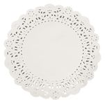 School Smart Round Paper Lace Doilies - 6 inch - Pack of 100 - White