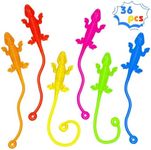 Kickidz 36PCS Sticky Hands Bulk Kids Party Favors Lizard Shape Stretchy Sticky Hand Fidget Toys Kids Goodie Bag Stuffers Easter Basket Stuffers Treasure Box Toys for Classroom Prizes Birthday Party