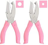 Jeemitery 1/16 and 1/8 Inch Small Mini Tiny Shaped Circle Metal Single Handheld Hole Paper Punch Punchers with Soft-Handled for Tags Clothing Ticket