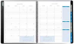 Day-Timer Essentials Monthly Notebook Wire-Bound Planner, Brown, 9.125 x 11.125 x .625 Inches, January 2013 Start (D45222-1301)