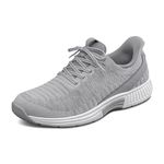 Orthofeet Orthopaedic Women's Hands-Free Slip On Sneaker Helps Relieve Pain Nurseries, Gray, 5.5 UK