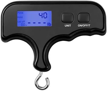 Portable Digital Bow Scale, 110Lbs/50kg High Accuracy Handheld Archery Draw Weight Scale with Hook & Peak Hold, Electronic Hanging Scale for Bow Tuning, Compound Bow, Recurve Bow, Fishing & Luggage