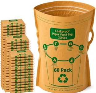 Vomit Bags Disposable 2000cc - Leakproof with Water-Resistant Inner Liner, Eco-Friendly FSC-Certified Paper for Adults, Kids, Pregnant Women - Car Travel, Morning & Motion Sickness, Portable (60 pack)