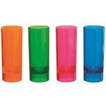 Party Essentials Hard Plastic 2-Ounce Shooter Glasses, Assorted Neon, 10 Count