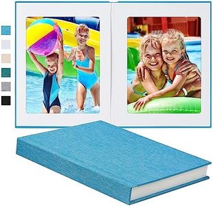 Pssoss Photo Album 8x10 with Writing Space Linen Cover 8x10 Photo Album Book Holds 30 Photos Ideal for Wedding Theme-Album and Baby Photo Albums (Blue,30 Pockets)