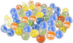 ARSUK Marbles -40 Pcs Glass Marbles Set Cats Eye Color Assorted Sizes Mixed Marbles Bulk Chinese Checkers for Filling Vase, Aquarium, Game, Fish Tank, Plant Decor Sports Toys (40 Color Marbles)