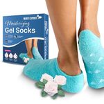 Murti Export Moisturizing Silicone Gel Socks (1 Pair) for Men & Women gel socks for dry cracked feet crack heel repair socks foot moisturizer socks Spa Gel Socks Natural Oil & Vitamin E (Multicolor)