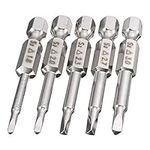 Mesee 5 Pieces Magnetic Triangle Head Screwdriver Bits, 50mm S2 Steel Triangular Tip Screw Driver Bit 1/4 Hex Shank Triangle Screwdriver Bit Set