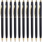 Cambond Black Pens Ballpoint Pens - Black InkBulk Pens 1.0 mm Medium Point Smooth Writing Office Pens for Men Women Police Uniform Office Business, 10 Pack (Black)