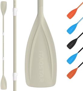iTAOSTAR P02F-White, 4-Piece Stand Up Paddle for Youth with Double Locks, Kayak Paddle Adjustable with Glass Fiber Blade, Floating Paddle Board Oar with Lightweight