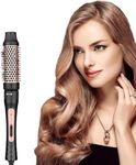 Forubar 3 in 1 Curling Iron, Hair Styling Curler Brush, Heated Hair Straightening Brush, Ionic Hair Straightener Comb Curling Iron Brush Heated Round Brush Ceramic Tourmaline Ionic Curling