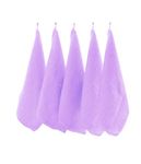 AHC Organic Soft Washcloth for Baby/Hand Towels/Face Towels/Napkins(25CM x 25CM, Set of 5 Towels) (Purple)