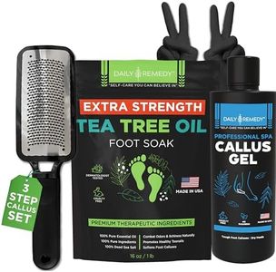 Foot Callus Remover Gel Set - Professional Callus Remover for Feet Gel - Calloused Feet Remover Gel - Pedicure Kit & Foot Spa Tools - Feet Callus Remover - w/Extra Strength Tea Tree Foot Soak - USA