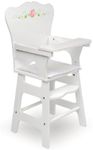 Badger Basket Doll High Chair with Padded Seat Fits American Girl Dolls, White/Pink/Green