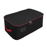 SNDIA Nylon Extra Large 129 L Multipurpose Heavy Duty Toys Storage Bag Moisture Proof/Stationery/Blankets/Clothes Storage Bag - (78x46x36 cm, Red-Black)