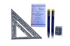 Swanson Tool Co S0101CP216 Value Pack includes 7-Inch Speed Square with Blue Book and 2-Pack AlwaysSharp Carpenter Pencils with Extra Black Graphite Replacement Tips