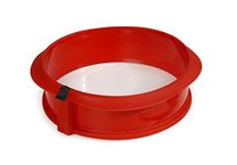 Lekue 9-Inch Springform Pan with Ceramic Plate, Red