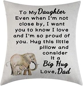 Daughter Pillow Case from Dad Cushion Cover Daughter Birthday Gift Graduation Gift for Her Daughter Gifts Big Hug (Daughter from dad)