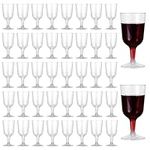 MATANA 96 Premium Plastic Wine Glasses (180ml) - Hard Plastic Wine Glass for Cocktails, Dessert, Wine Tasting - Reusable Wine Cups for Large Parties, Birthdays, Weddings, Christmas, BBQ