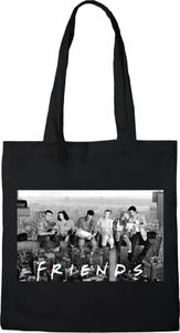 FRIENDS TOTE BAG, REFERENCE : BWFRIENBB006, NOIR, 38 X 40 CM