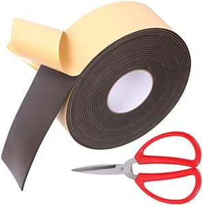 Glarks 1 Roll Self Adhesive Foam Insulation Tape with Scissors, 3" W x 1/8" T x 32.8' L High Density Shock-Absorbing Sound Proof Seal Strip Waterproof Weather Stripping Foam Tape for Door and Window